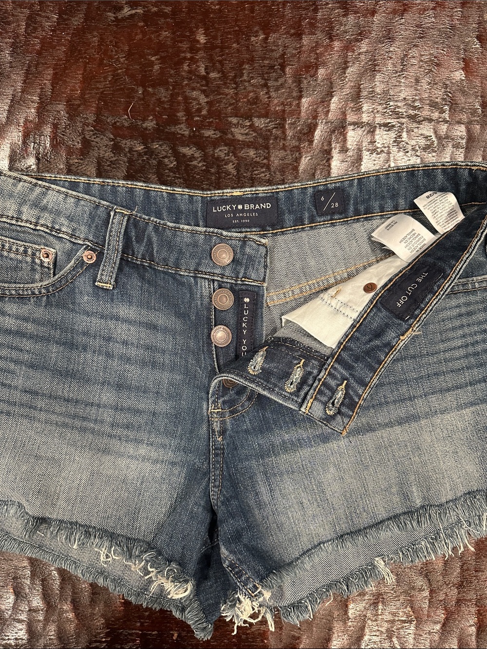 Lucky Brand Light Wash Denim Cutoff Shorts